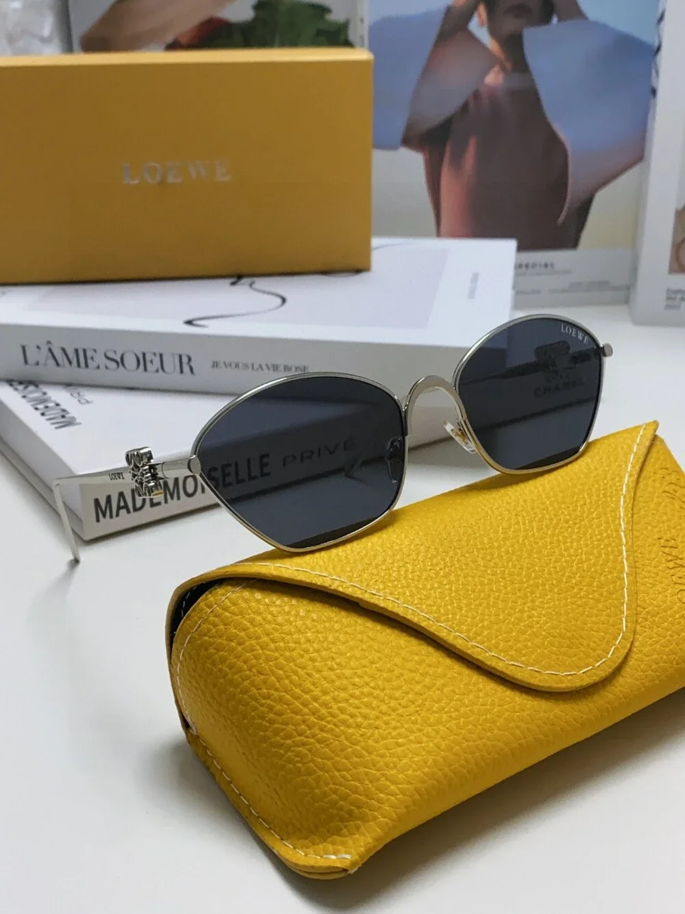 Loewe Metallic Hexagonal Sunglasses